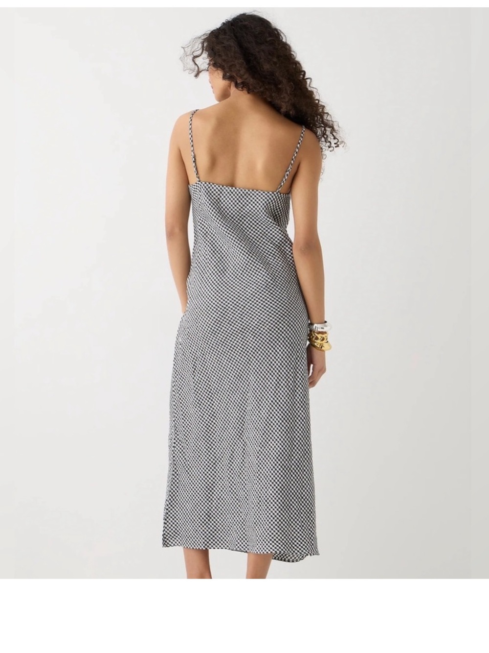 J. Crew Gwyneth slip dress in gingham linen Sz 18 - Picture 5 of 10